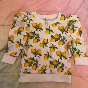 Janie and Jack Lemon Print Kids Sweatshirt